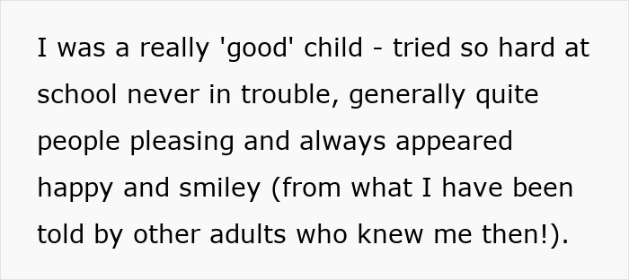 Text excerpt showing a daughter heartbroken as parents ignore her, preferring to watch TV all day instead of spending time.