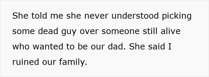 Text excerpt discussing a bride refusing to let mom&rsquo;s hubby walk her down the aisle, causing family conflict.