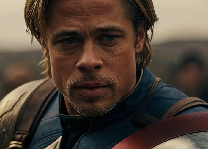 Close-up of Avengers character in a 90s Hollywood movie style, showcasing AI recast and vintage action hero look. Close-up of Avengers character in a 90s Hollywood movie style, showcasing AI recast and vintage action hero look.