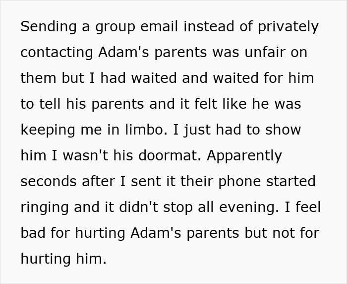 Text excerpt about unfair actions of a toxic man causing hurt in romantic relationships and involving others indirectly.