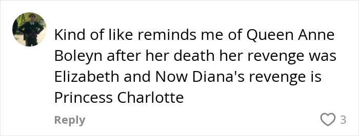 Comment mentioning Princess Charlotte's curtsy mistake linked to Camilla's cold gesture towards Kate going viral.