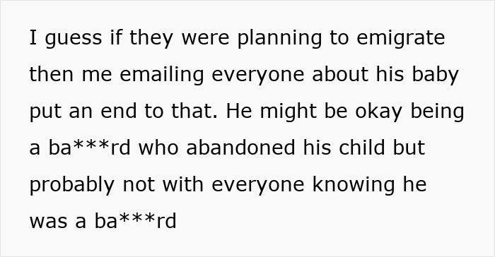 Text message criticizing a toxic man for romantically messing with two women and abandoning his child, shocking others.