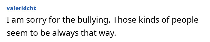 Comment expressing sympathy for bullying, referencing relentless bullying and emotional impact related to Charlie Kirk in high school.