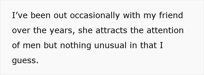 Text on screen showing a friend describing a woman&rsquo;s hidden affairs and trust issues in their relationship.