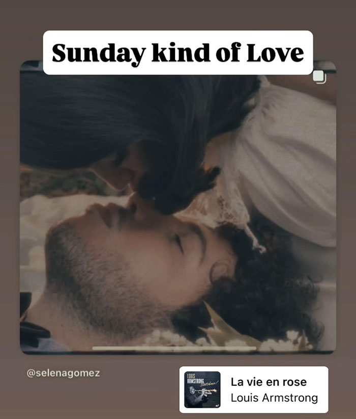 Woman leaning down to kiss a man lying down, related to Selena Gomez's mom being snubbed at daughter's wedding. Woman leaning down to kiss a man lying down, related to Selena Gomez's mom being snubbed at daughter's wedding.