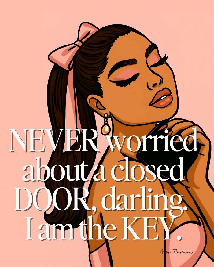 Empowering illustration of a confident woman with a bow, highlighting strength and how powerful women truly are.