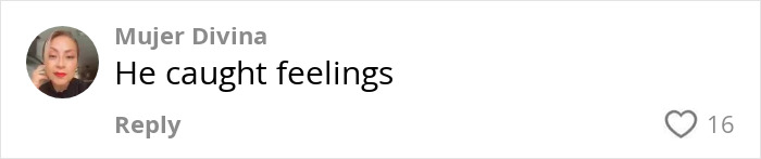 Comment reading He caught feelings on a social media post discussing new bride's side piece exposing her for cheating on their wedding week. Comment reading He caught feelings on a social media post discussing new bride's side piece exposing her for cheating on their wedding week.