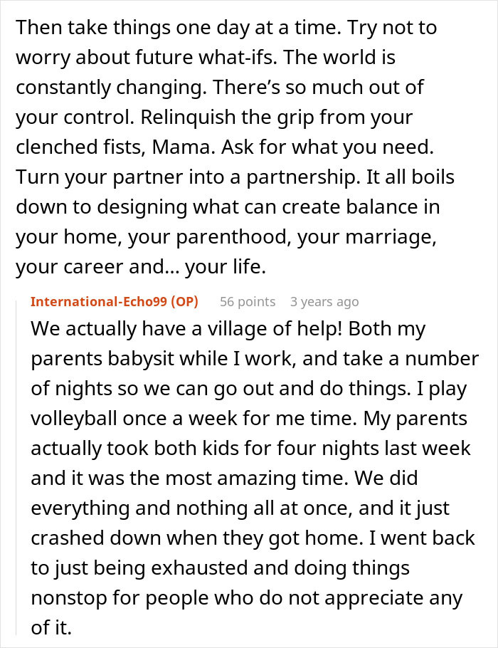 Text post sharing a woman’s fears and regrets about motherhood being hard and her struggle to survive it. Text post sharing a woman’s fears and regrets about motherhood being hard and her struggle to survive it.