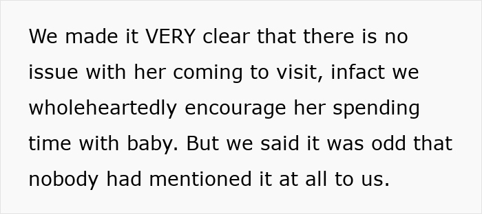 Text showing a new mom baffled and mad as MIL and SIL plan a secret operation to see the newborn baby without notice.