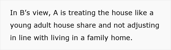 Text on white background stating a mom calls live-in nanny's curfew on nights off ridiculous, highlighting nanny-family conflict.