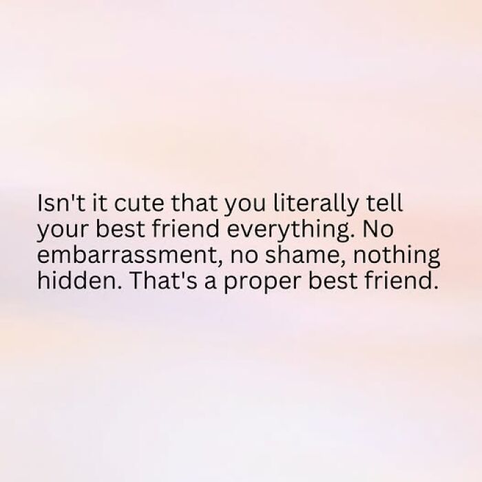 Text about sharing everything with your best friend, highlighting trust and closeness in couple thing relationships.