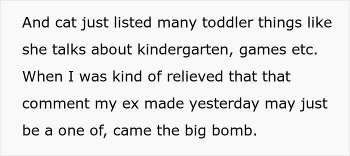 Text excerpt discussing a toddler and a shocking event involving essential oils and family reactions.