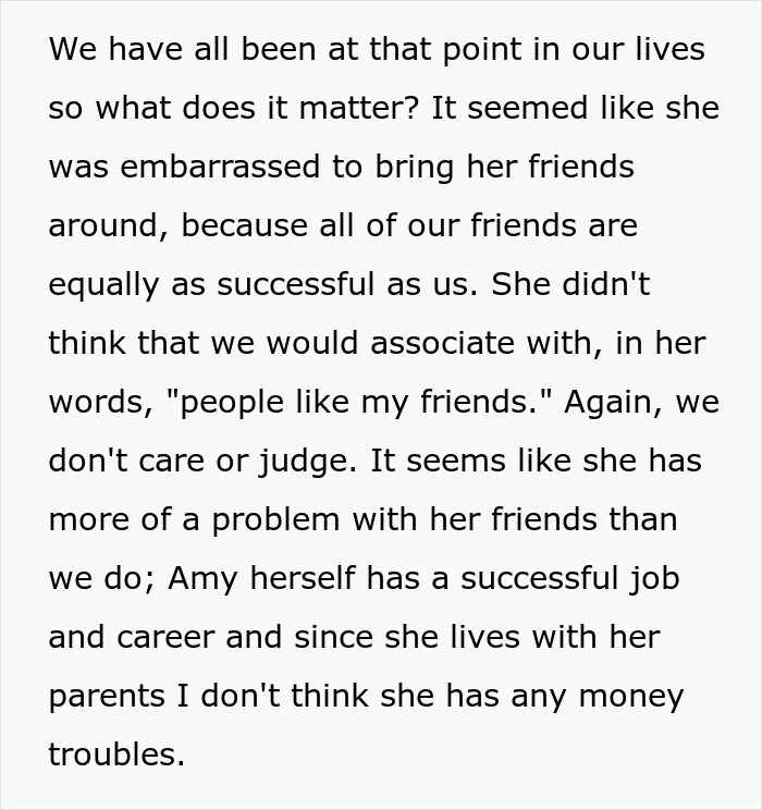 Block of text discussing a woman accusing homeowners of ruining her party because they didn&rsquo;t leave.