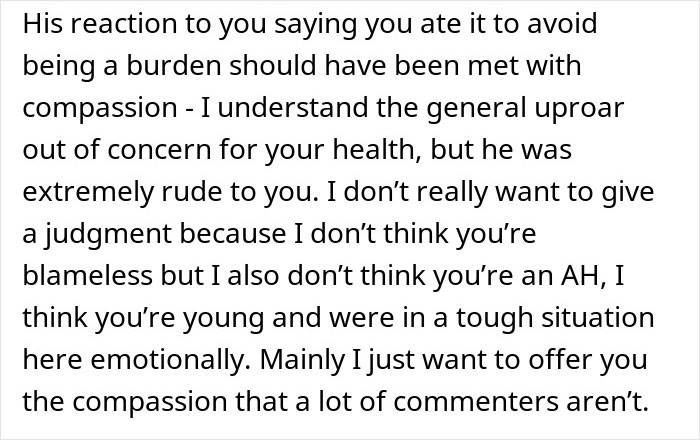 Text about a teen’s allergic reaction at a friend’s house and the response of being told not to eat there again Text about a teen’s allergic reaction at a friend’s house and the response of being told not to eat there again