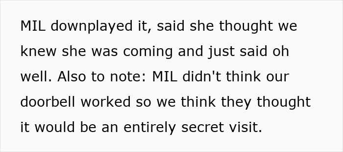 MIL and SIL secretly plan to visit the newborn baby, leaving the new mom baffled and upset by the surprise visit.