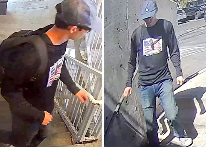 Man wearing a cap and backpack captured in surveillance footage linked to false Charlie Kirk assassin confession case. Man wearing a cap and backpack captured in surveillance footage linked to false Charlie Kirk assassin confession case.