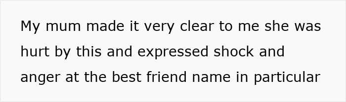 Text on a white background reading a mother hurt and shocked by the best friend name, related to child pregnant mother name topic. Text on a white background reading a mother hurt and shocked by the best friend name, related to child pregnant mother name topic.