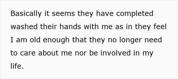 Text excerpt showing a daughter heartbroken as parents prefer watching TV all day rather than spending time with her.