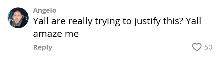Angelo in a social media comment reacting to a cheating scandal involving a new bride during her wedding week. Angelo in a social media comment reacting to a cheating scandal involving a new bride during her wedding week.