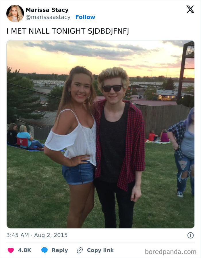 A young woman posing outdoors with a person mistaken for a celebrity, highlighting Johnny Derp celebrity mix-ups.