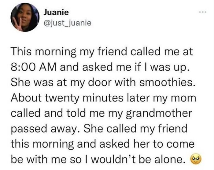 Heartfelt message about friendship and support shared in wholesome posts to distract from the current world horrors.