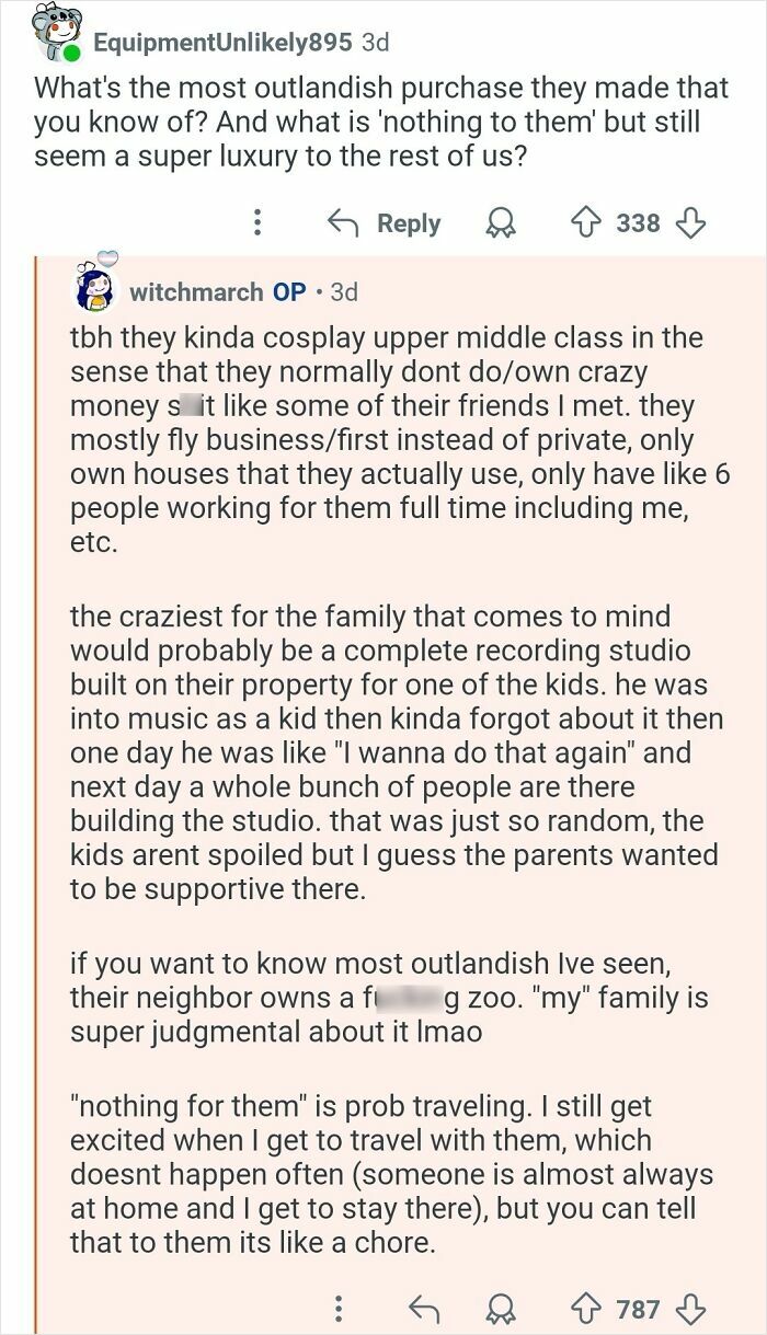 Personal assistant answering 84 questions about the lifestyle and experiences of working for billionaires.