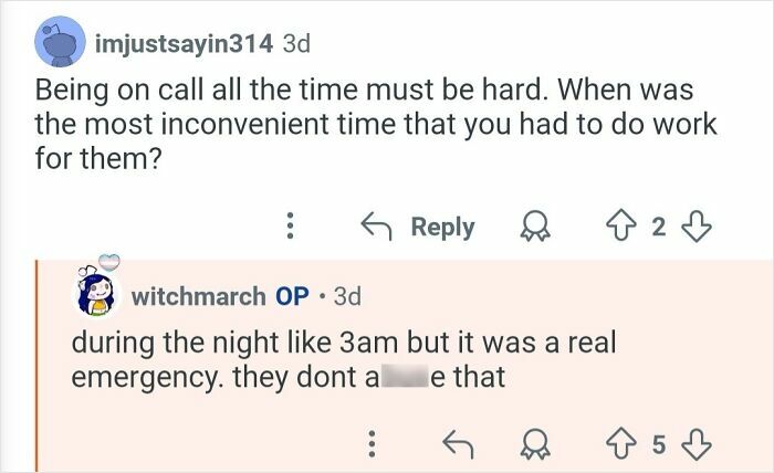 Screenshot of a personal assistant answering questions about the challenges of working for billionaires at 3am.