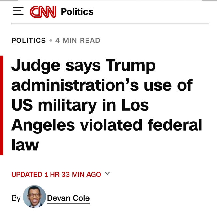 Judge rules US military use in Los Angeles violated federal law amid political controversy and legal challenges.