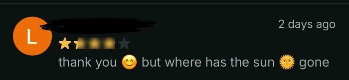 User comment with star rating showing confusion about missing item, highlighting wild Vinted posts in online selling chaos.