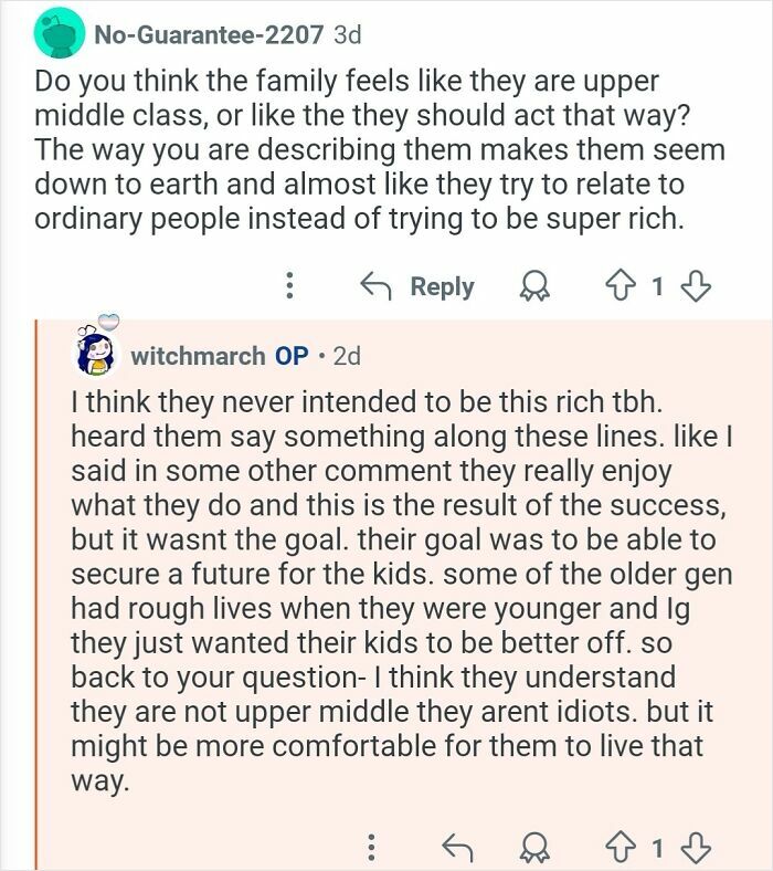 Screenshot of a Reddit conversation where a personal assistant answers questions about working for billionaires.