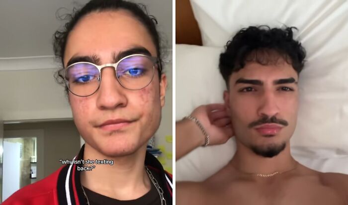 Before and after photos showing an incredible transformation of a person’s skin and appearance after deciding to change.