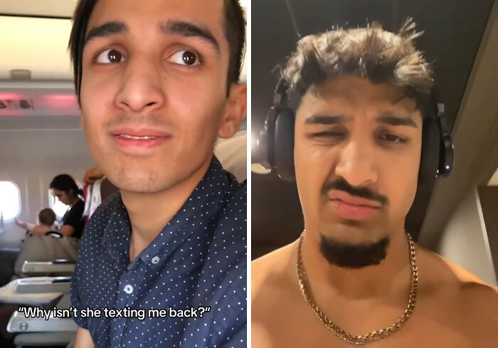 Young man before and after transformation, showing changes in appearance as part of incredible transformations people went through.