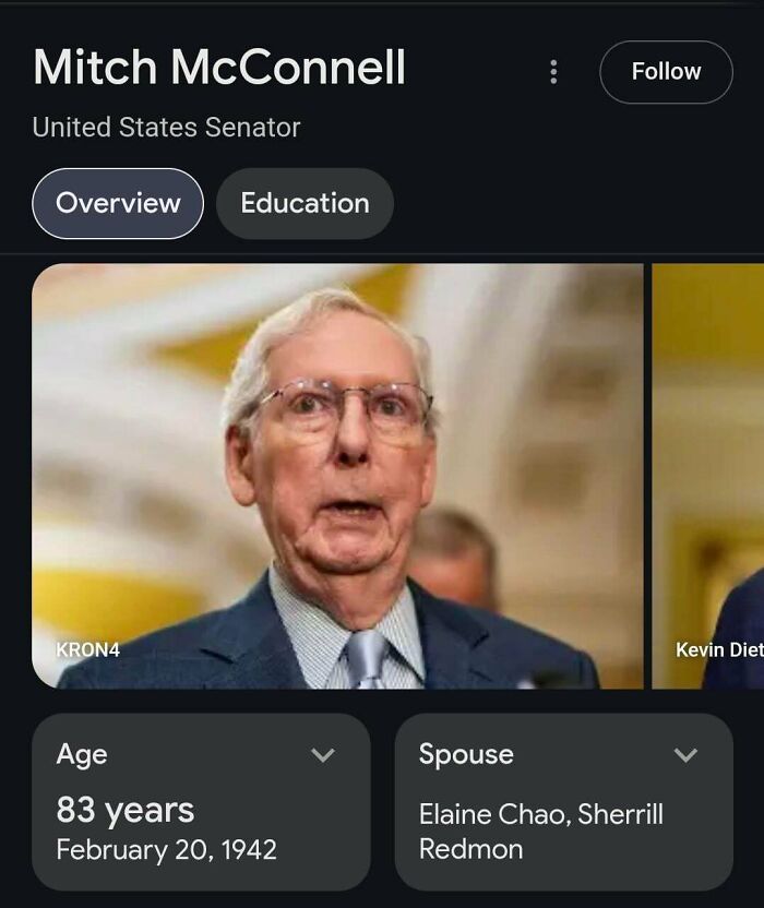 Older man in a suit and glasses, illustrating a random comparison that might mess with your perception of time.