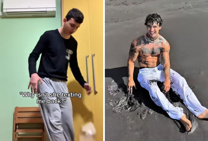 Before and after transformation of a young man showing incredible physical changes after deciding he needed to change.