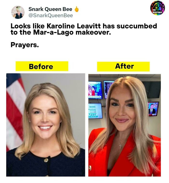 Before and after photos showing an attempted makeover with unexpected universe plans, highlighting funny attempt fails.