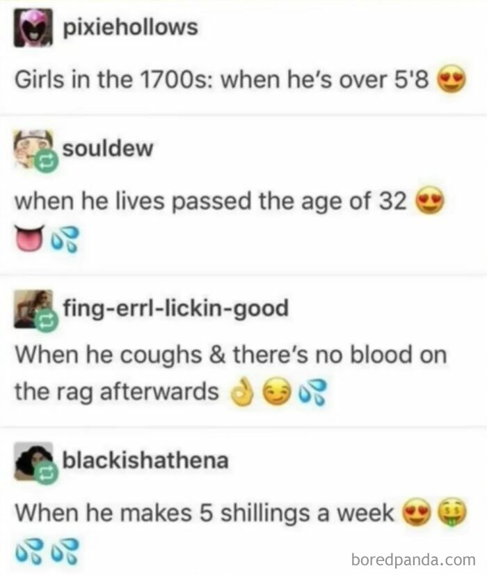 Funny memes humorously highlighting historical life expectations from height to income, challenging your history knowledge with humor.