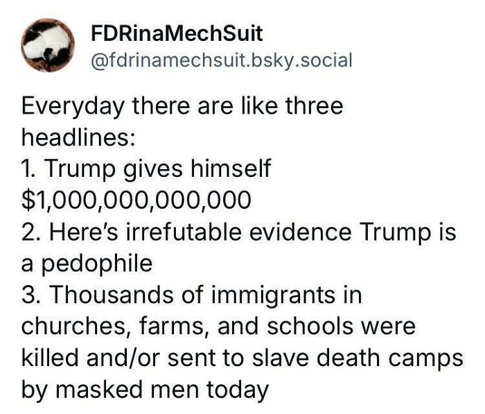 Screenshot of a courageous tweet listing controversial daily headlines reflecting bold statements others avoid sharing.