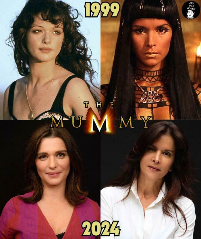 Split image with side-by-side photos of actress from 1999 and 2024, showcasing funny ’90s posts and memes nostalgia.