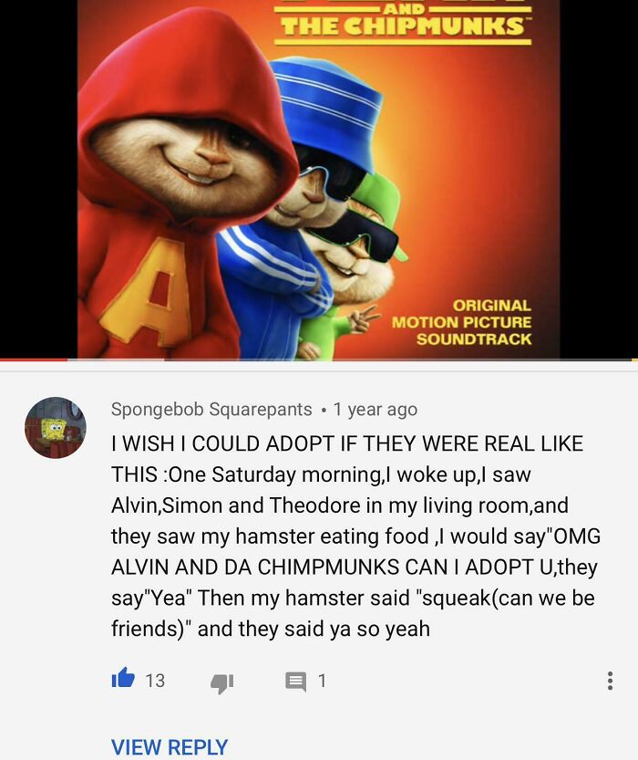 Three animated chipmunks in colorful hoodies and hats posing against a vibrant orange background, showcasing cringe-worthy yet wholesome vibes.