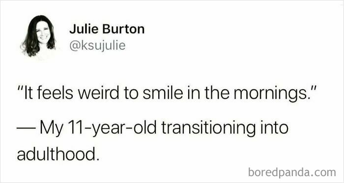 Parenting meme showing a quote about an 11-year-old transitioning into adulthood with funny back-to-school humor.