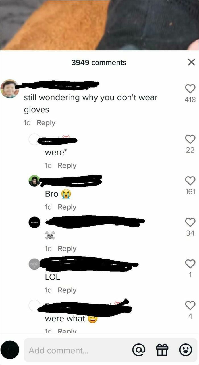 TikTok screenshot showing a humorous comment thread with replies and emojis, engaging users in a smart conversation.