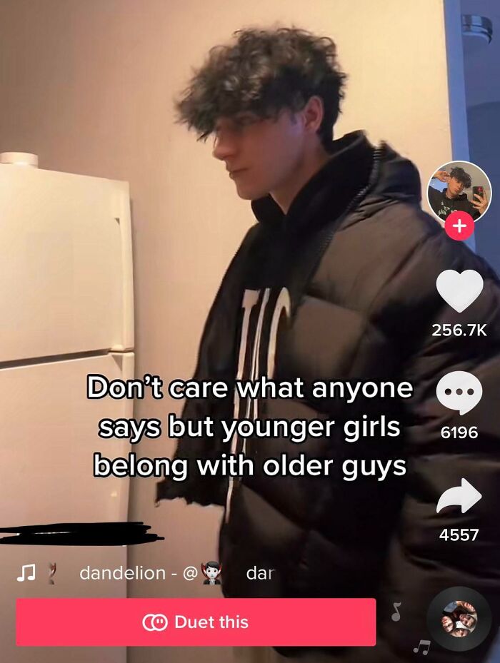 Young man in a black jacket with TikTok screenshot text, part of screenshots from TikTok that might make you feel smart.