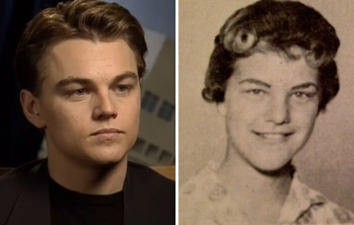 Side-by-side images of a celebrity and their historical counterpart showing strong resemblance for casting historical roles.