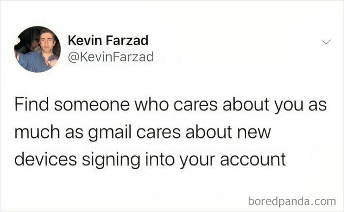 Social media post with a British joke about Gmail notifications, featured in funny British jokes and memes collection.