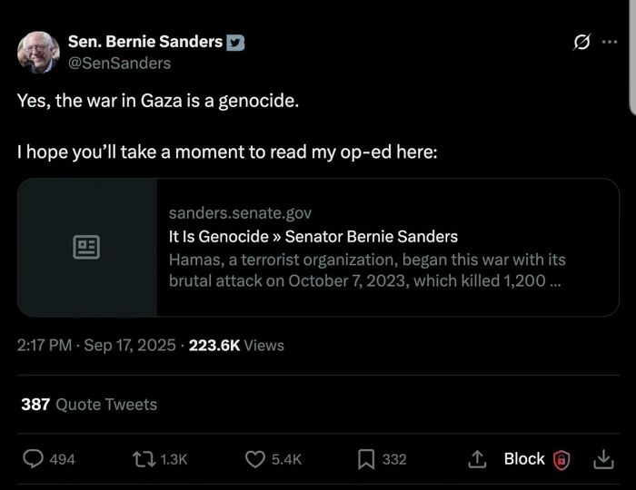 Screenshot of a social media post discussing a genocide, illustrating chaotic good actions in complex situations.