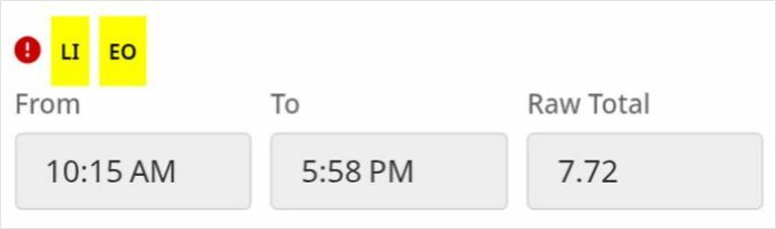 Screenshot showing flight time details with departure at 10:15 AM and arrival at 5:58 PM, illustrating worst luck on vacation.