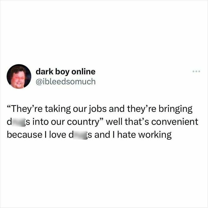 Tweet with humorous and relatable commentary on jobs and work fatigue, fitting the theme of hilariously relatable posts.