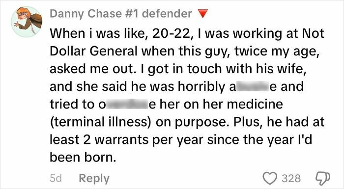 Creepiest customer encounters shared in a text conversation revealing disturbing and unsettling behavior.