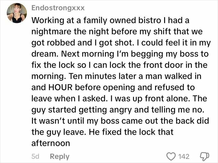 Customer encounter story about a creepy early customer refusing to leave before opening at a family bistro.