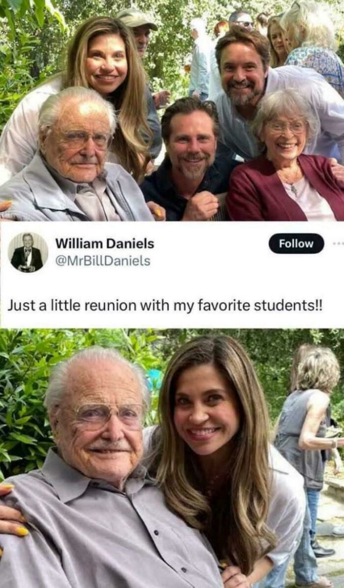 Group of people smiling in a casual outdoor reunion, reflecting funny ’90s posts and memes nostalgia.